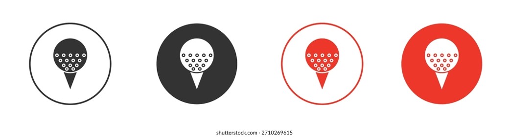 Golf ball icon. web vector design