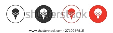 Golf ball icon. web vector design