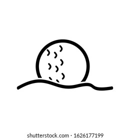 golf ball icon with a white background. Vector illustration of eps 10