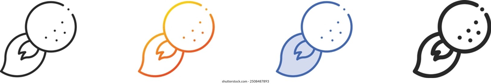 golf ball icon.Thin Linear, Gradient, Blue Stroke and bold Style Design Isolated On White Background
