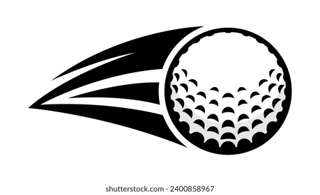 Golf ball illustration. Sport club item or symbol.