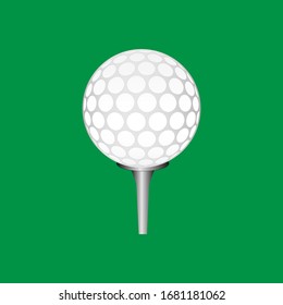 golf ball illustration vector design with green backgroun