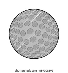 Golf ball isolated