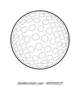 Golf ball isolated