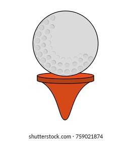Golf ball isolated