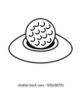 golf ball isolated icon vector illustration design