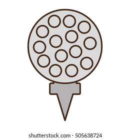 golf ball isolated icon vector illustration design