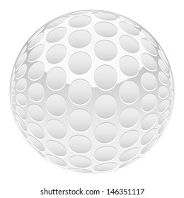 Golf Ball Isolated On White Background Stock Vector (Royalty Free ...