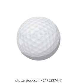 Pelota de golf aislada sobre fondo blanco.