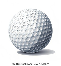 Golf ball  isolated on a  white background. Vector illustration.