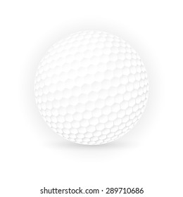 Golf ball isolated on white background, Vector illustration