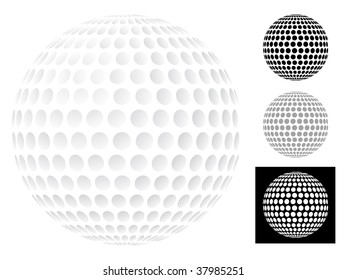 Golf ball isolated on white