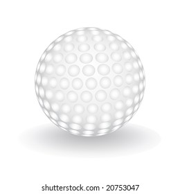 Golf ball isolated over white, vector illustration