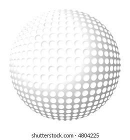 Golf ball isolated over white background