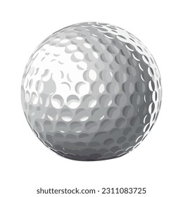 Balón de golf aislado, listo para el icono de balancín aislado