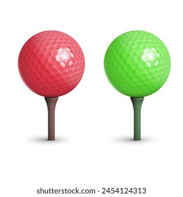 golf ball isolated with tee