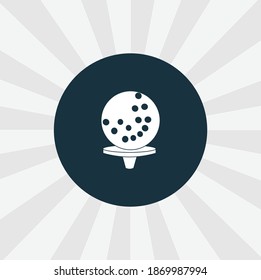 Golf ball isolated vector icon. sport design element