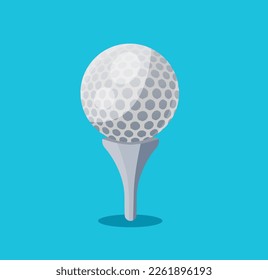 golf ball isolated vector illustration