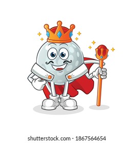golf ball king vector. cartoon character