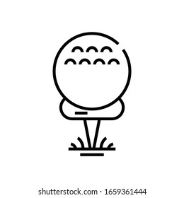 Golf ball line icon, concept sign, outline vector illustration, linear symbol.