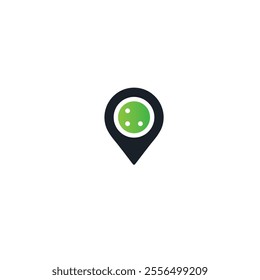 Golf ball location icon flat vector design