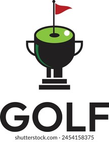 golf ball logo, Golf Logo, Golf Logo Design Template Vector.