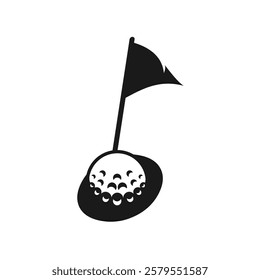 golf ball logo design vector template illustration