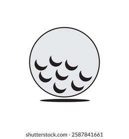 Golf ball logo icon illustration flat