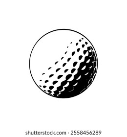 Golf Ball Logo. golf ball Line art logos or icons. Golf ball vector template illustration