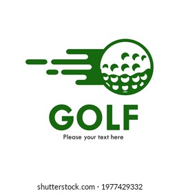 Golf ball logo template illustration