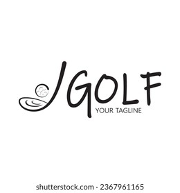 Golf ball logo,golf stick logo ,for professional golf team, golf club, tournament, golf store business 