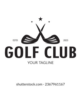 Logotipo de pelota de golf, logo de palo de golf , para equipo profesional de golf, club de golf, torneo, negocio de tiendas de golf 