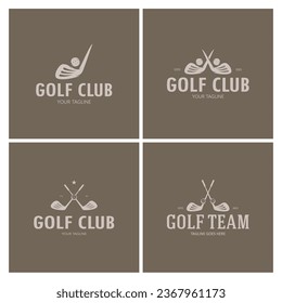 Golf ball logo,golf stick logo ,for professional golf team, golf club, tournament, golf store business 