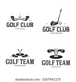 Golf ball logo,golf stick logo ,for professional golf team, golf club, tournament, golf store business 