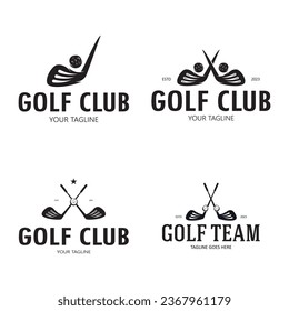 Golf ball logo,golf stick logo ,for professional golf team, golf club, tournament, golf store business 