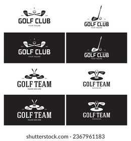 Golf ball logo,golf stick logo ,for professional golf team, golf club, tournament, golf store business 