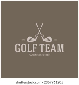 Logotipo de pelota de golf, logo de palo de golf , para equipo profesional de golf, club de golf, torneo, negocio de tiendas de golf 