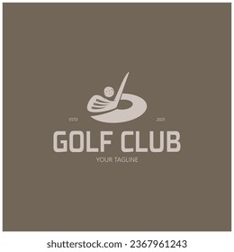 Golf ball logo,golf stick logo ,for professional golf team, golf club, tournament, golf store business 