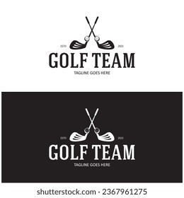 Golf ball logo,golf stick logo ,for professional golf team, golf club, tournament, golf store business 