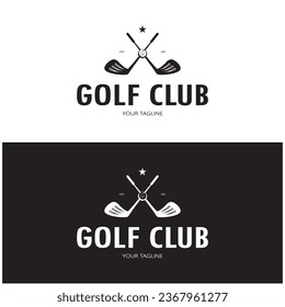 Golf ball logo,golf stick logo ,for professional golf team, golf club, tournament, golf store business 