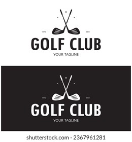 Logotipo de pelota de golf, logo de palo de golf , para equipo profesional de golf, club de golf, torneo, negocio de tiendas de golf 