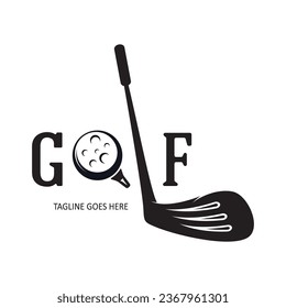 Golf ball logo,golf stick logo ,for professional golf team, golf club, tournament, golf store business 