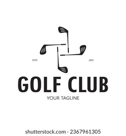 Golf ball logo,golf stick logo ,for professional golf team, golf club, tournament, golf store business 