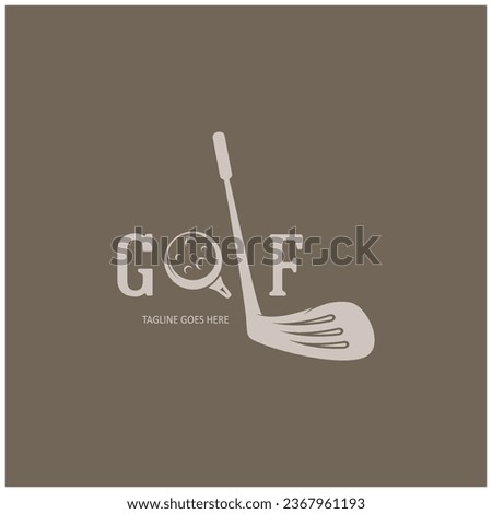 Golf ball logo,golf stick logo ,for professional golf team, golf club, tournament, golf store business 