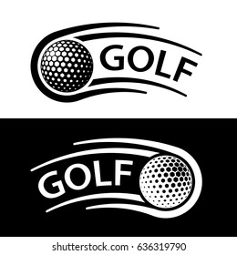 golf ball motion line symbol vector