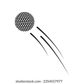 Golf Ball Motion Moving Effect With Speed Line Trails