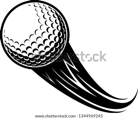 Golf Ball Motion Moving Effect With Speed Line Trails