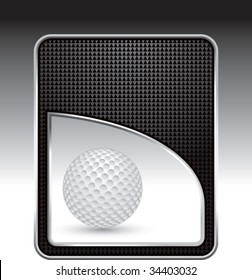 golf ball on black background