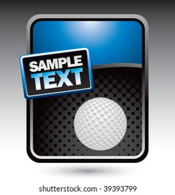 golf ball on clean halftone template