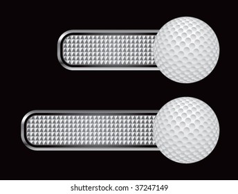 golf ball on diamond checkered banners